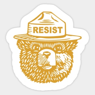 Smokey the Bear Resist , I Stand With The NPS Sticker